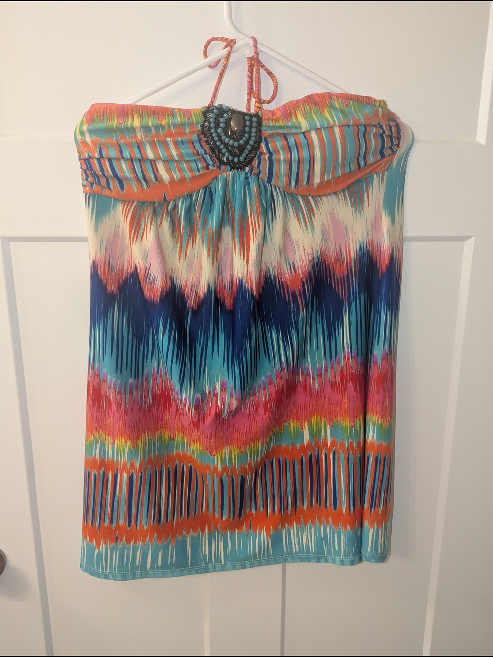 HeartSoul Multicolor Strapless Mini Dress — Teal, Navy, Coral, Pink
